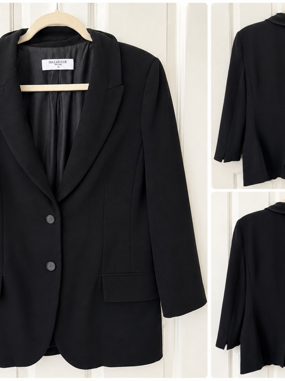 MM Lafleur Black Women's Blazer with Notch Lapel